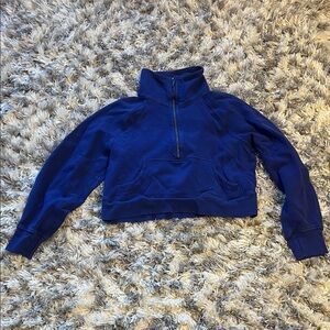 lululemon athletica Cobalt Blue Half Zip Scuba